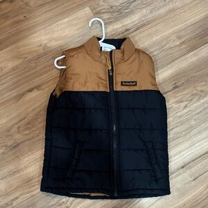 Timberland Kids' Tan and Black Puffer Vest
